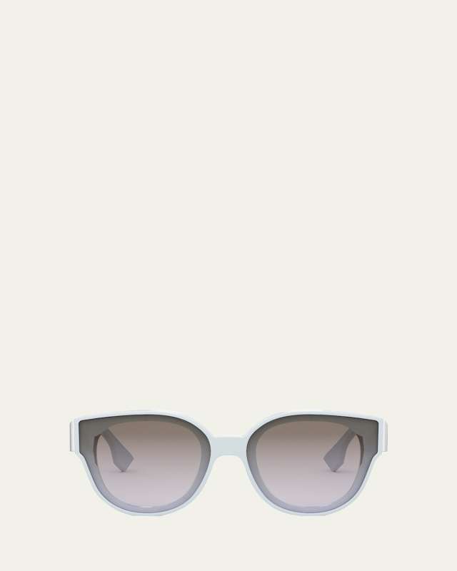 Fendi First Blue Acetate Round Sunglasses